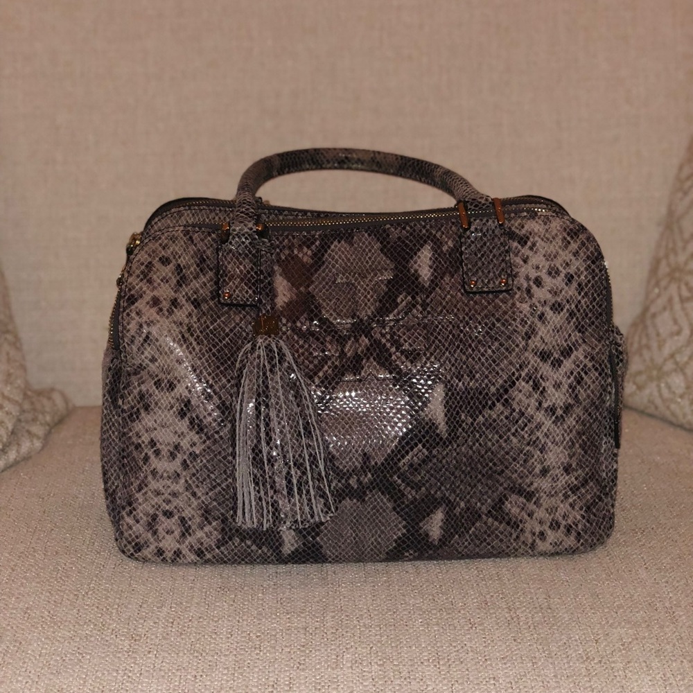 Tory Burch Snake Skin Embossed Satchel